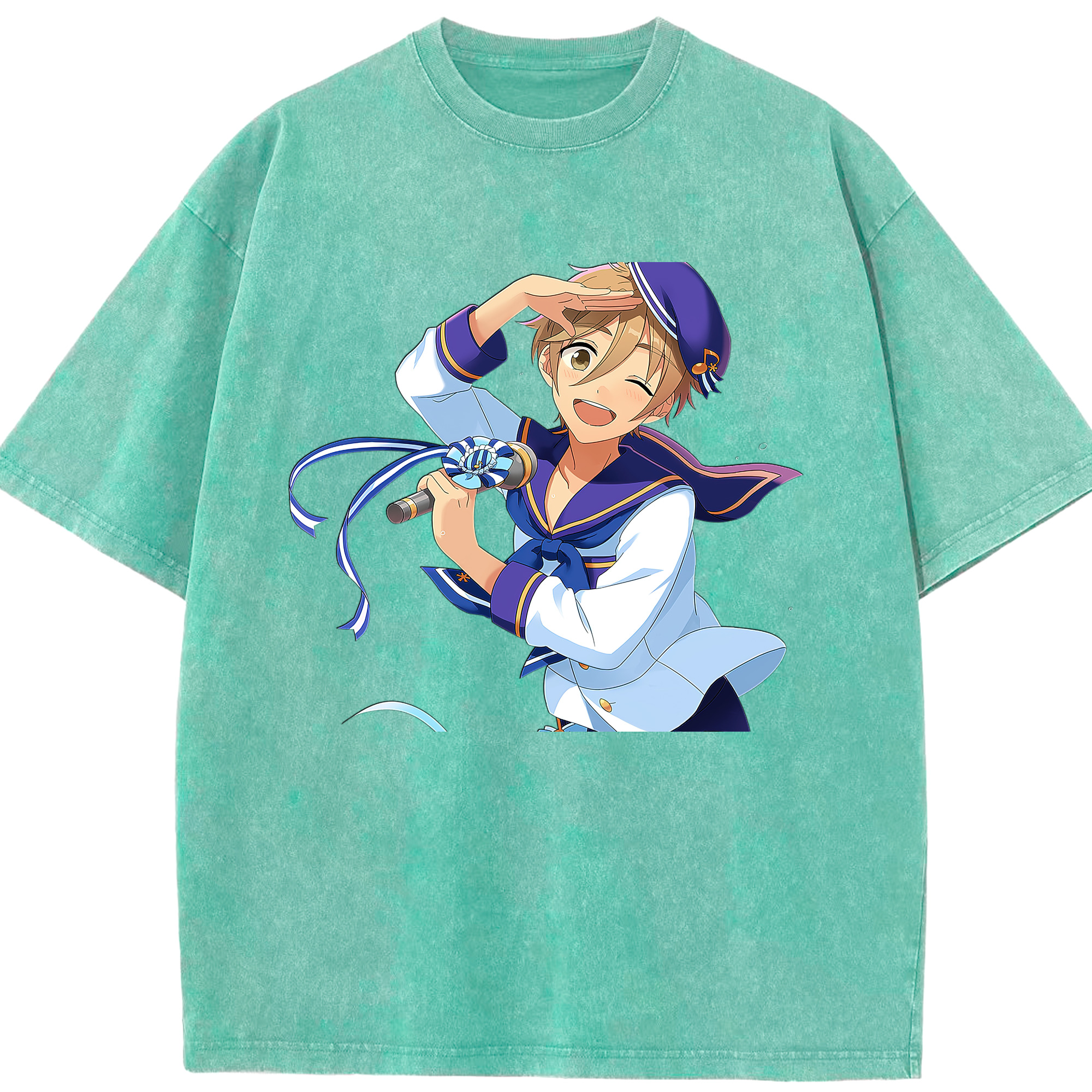 （画像用） あんさんぶるスターズ! Ensemble Stars 綿100% ヴィンテージ風 半袖Tシャツ（フロントプリント）